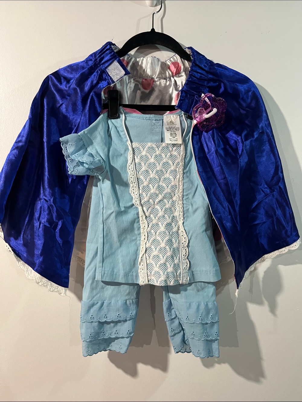 Disney Bo Peep Toy Story Costume Set with Royal Blue Cape Size 4
